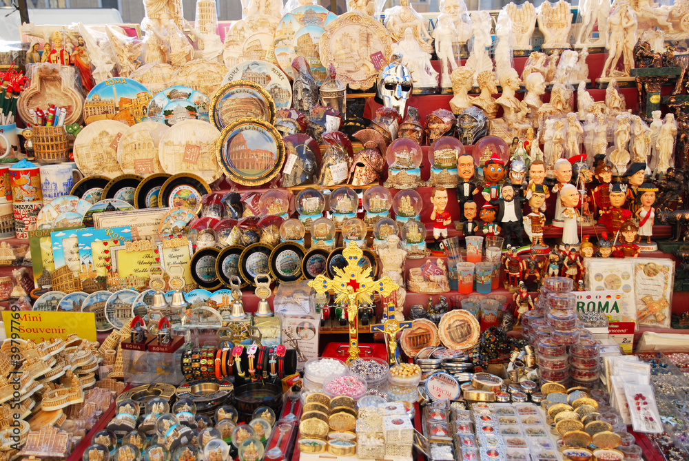 Souvenirs shop at Vatican square