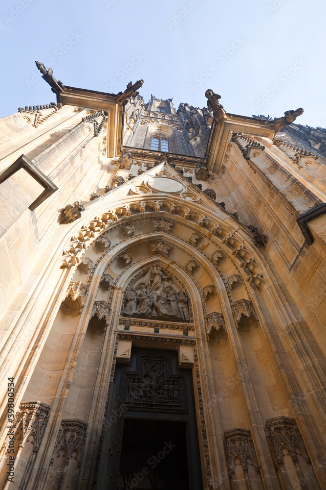Gothic detail of Saint Vitus Cathedral