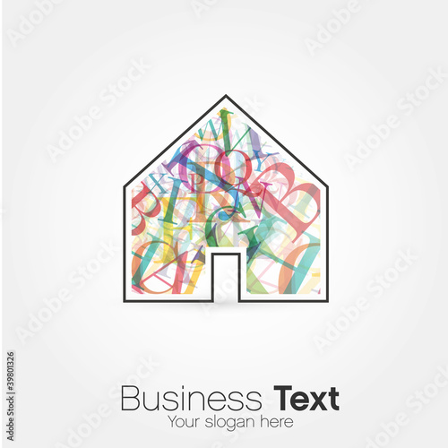 logo maison alphabet couleur