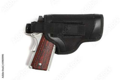 pistol in cover isolated.