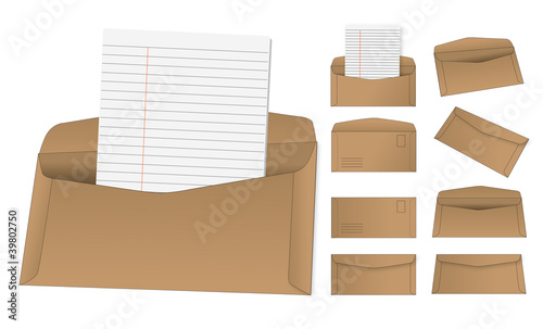 Brown envelop design presentation