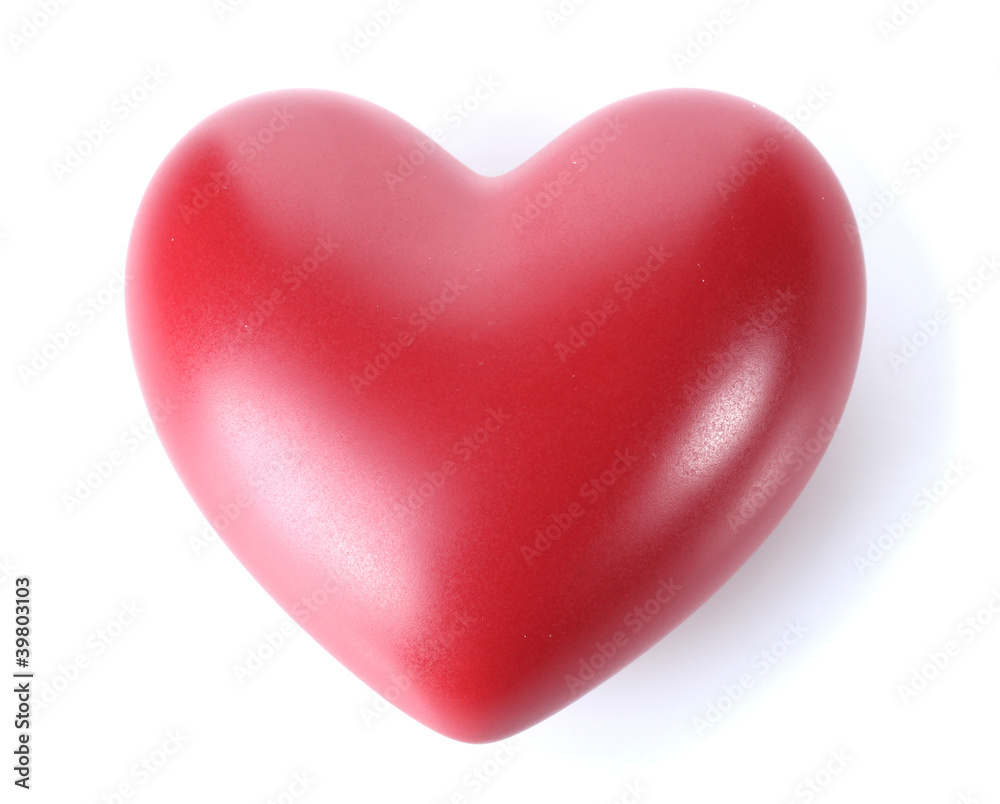 decorative red heart isolated on white. decorative red heart isolated on white.