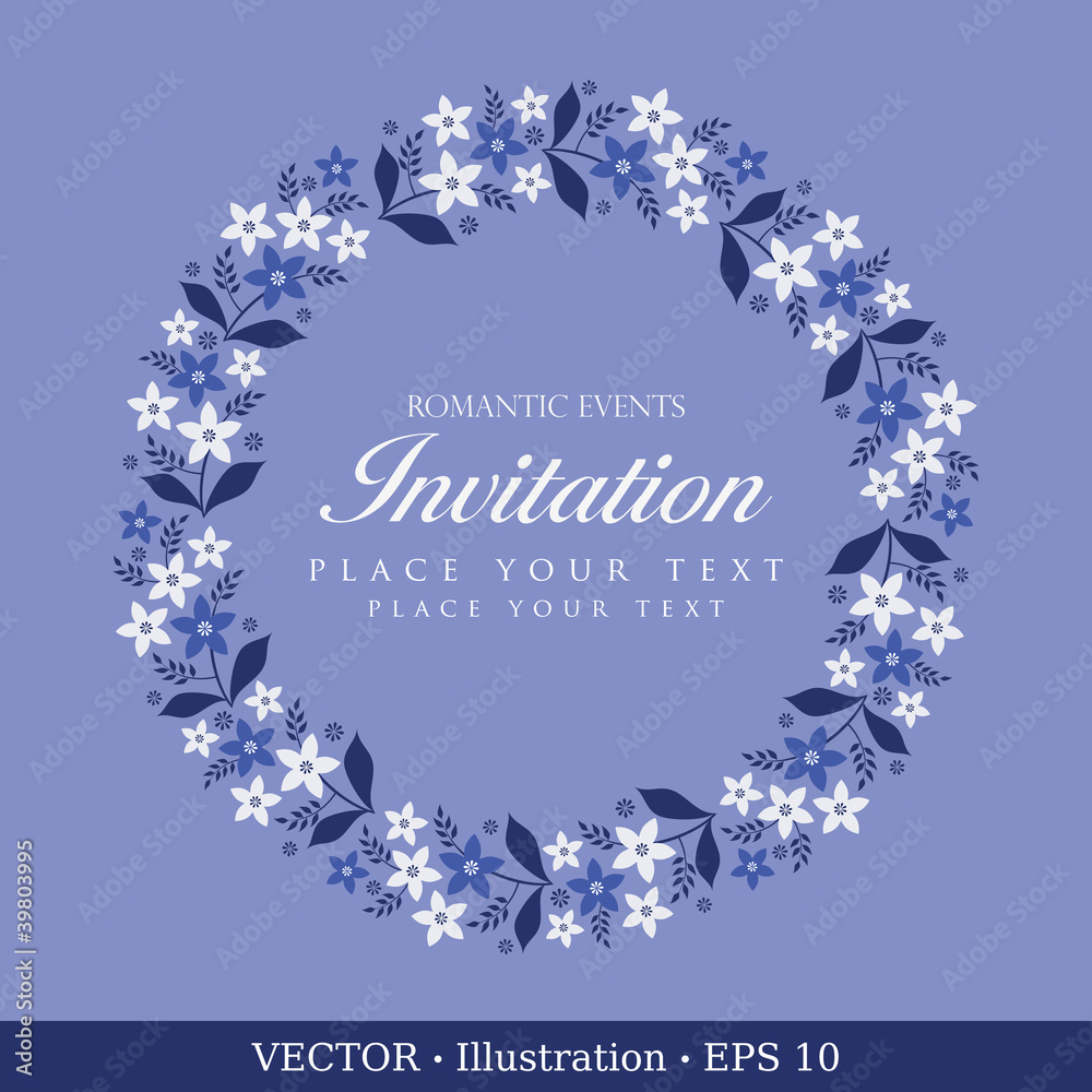 Invitation vintage card. Vector illustration.