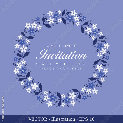 Invitation vintage card. Vector illustration.