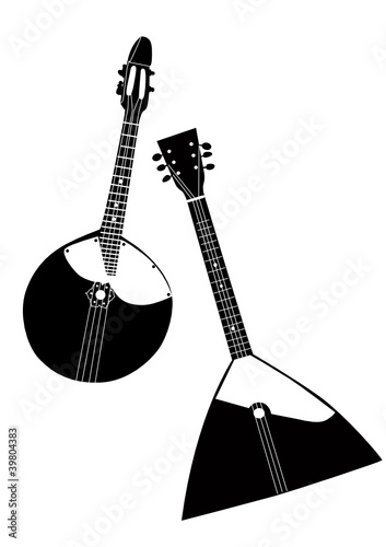 Domra a balalaika musical instruments