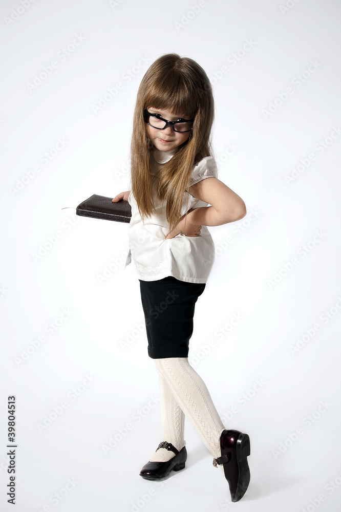 Little girl waering glasses Little girl waering glasses