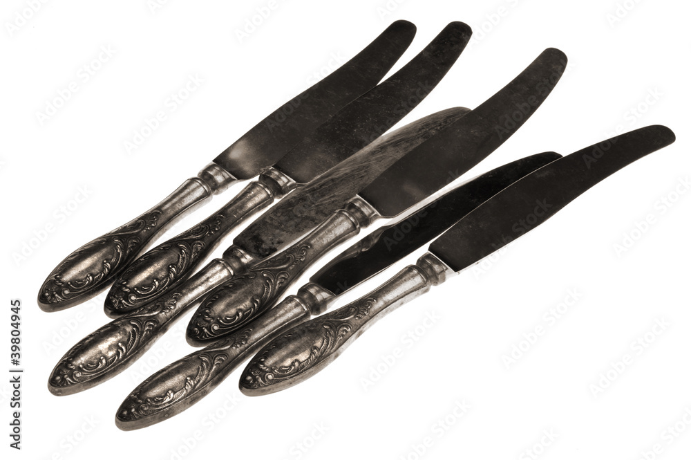 Fototapeta premium antique silver knife