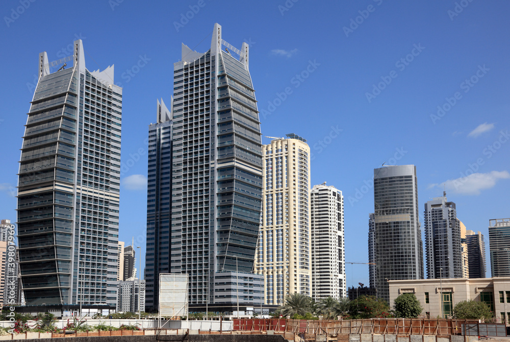 Fototapeta premium Jumeirah Lakes Towers in Dubai, United Arab Emirates
