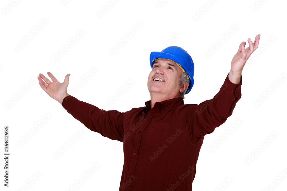 Cheerful builder Cheerful builder
