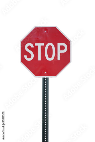Stop Sign Isolated on White