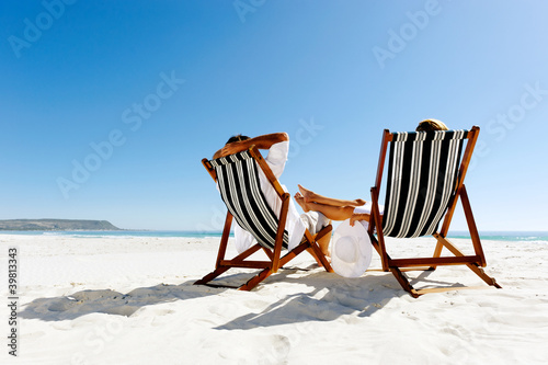 summer relaxing beach couple