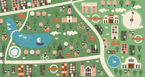 cartoon map of hyde park london
