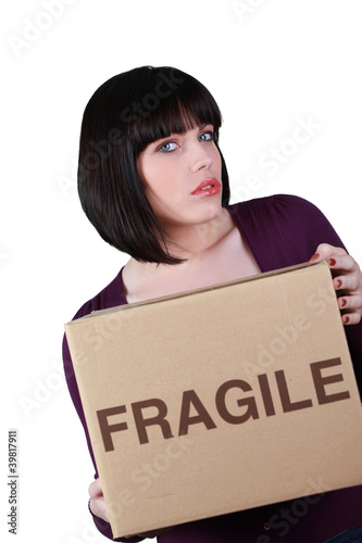 Unhappy woman on moving day © auremar