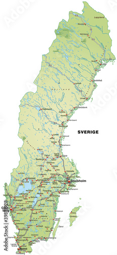 Inselkarte von Schweden