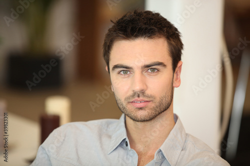 Tired-looking man