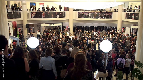 Crowd at the evening reception at the theater