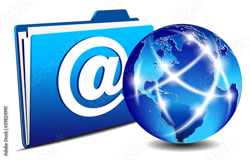 email Folder and communication World, Internet, network concept