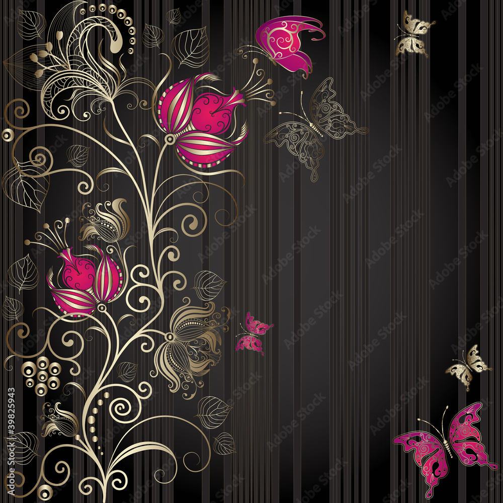 Obraz premium Vintage striped easter frame