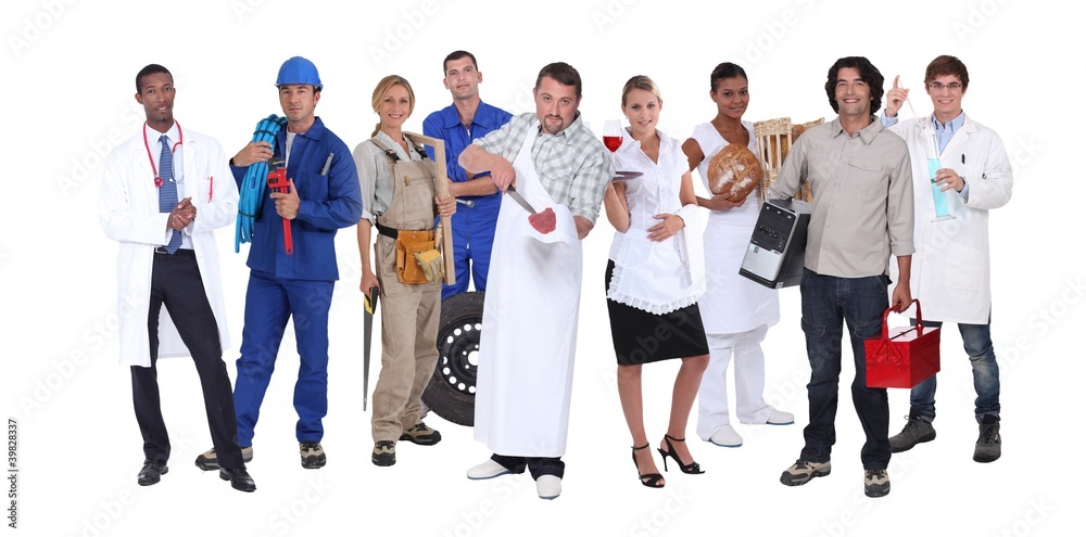 Obraz premium Ambitious workers from different industries