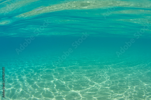 underwater view of the ocean like a pool seabed