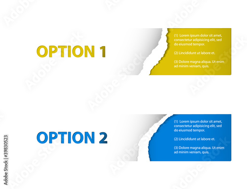 Set of  Vector  torn off Sample option stickers