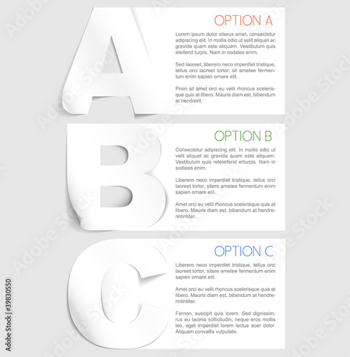 Vector progress background with three steps