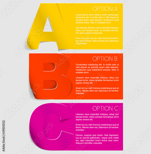 Vector progress background with three steps