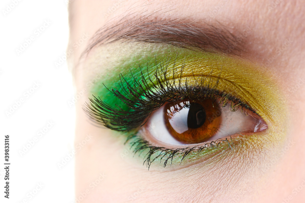 Fototapeta premium beautiful female eye with bright make-up