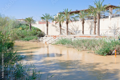 view on Jordan river in baptism site