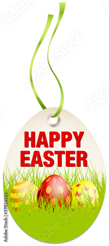 Hangtag Happy Easter Eggs