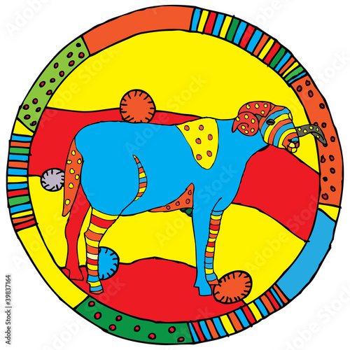 Aries horoscope sign vectorized hand draw