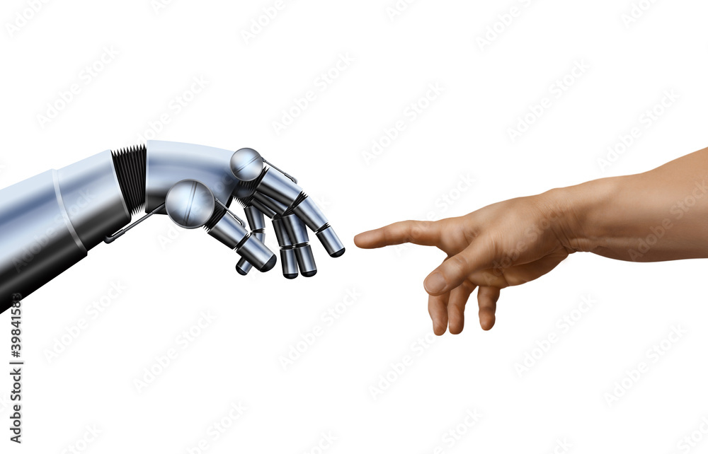 Michelangelo: Creation of Adam. Robot Hand. Michelangelo: Creation of Adam. Robot Hand.