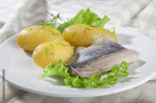 Herring with boiled potato