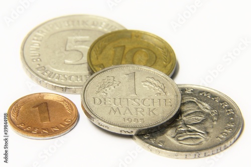 German Mark coins photo
