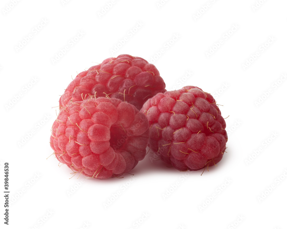Fresh raspberry on a white backgroundand Fresh raspberry on a white backgroundand