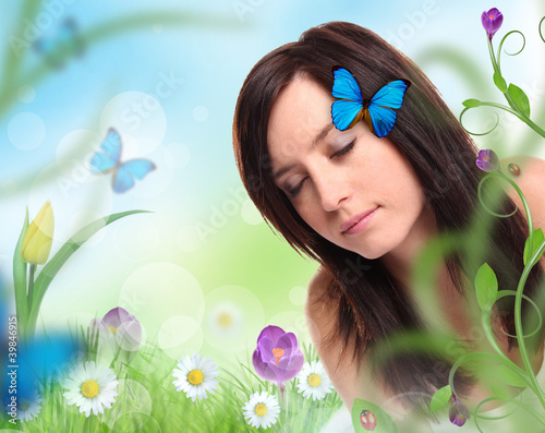 Spring concept with beautif...