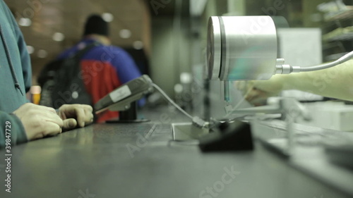 Customer Pays Teller