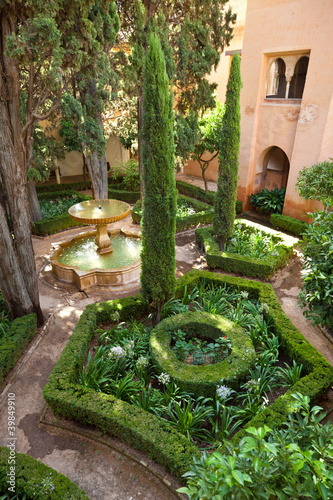 Alhambra de Granada.The Court of the Lindaraja photo