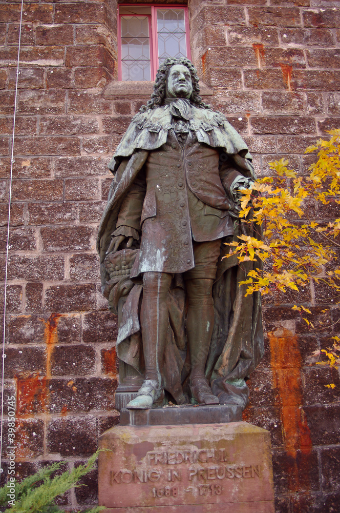 Naklejka premium Statue of a german nobel at Hohenzollern castle in Germany