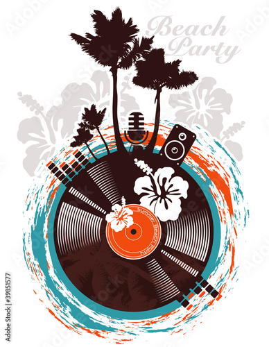 Beach party poster