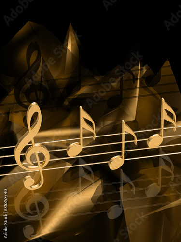 Abstract background with notes