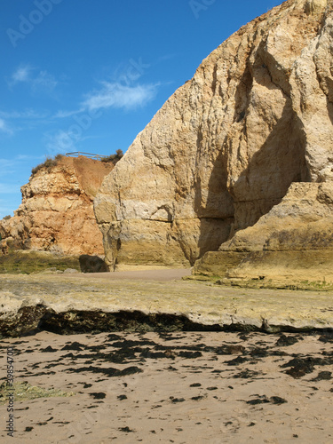 Algarve coast at low tide the ocean .