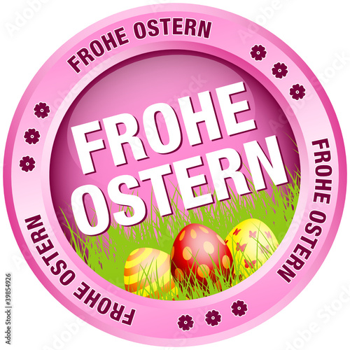 Button Frohe Ostern Ostereier rosa