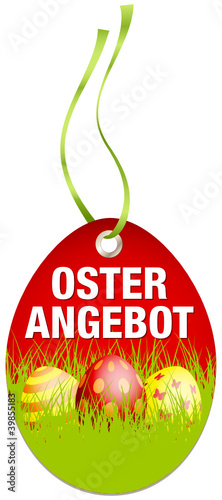 Hangtag Osterangebot Ostereier rot