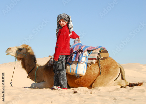 Plakat enfant et dromadaire