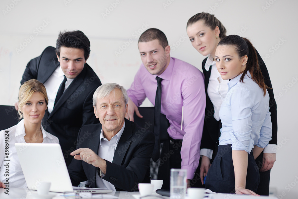 business people group on meeting business people group on meeting