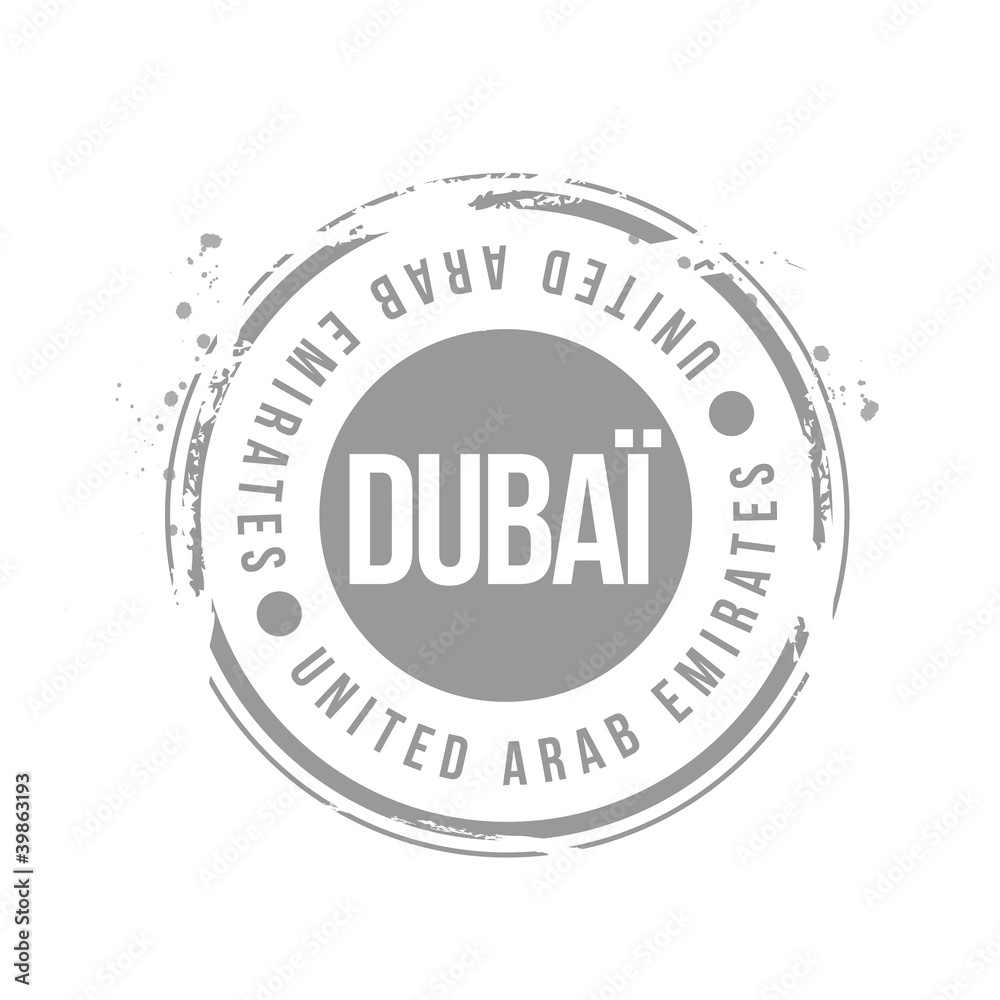 Naklejka premium timbre dubaï