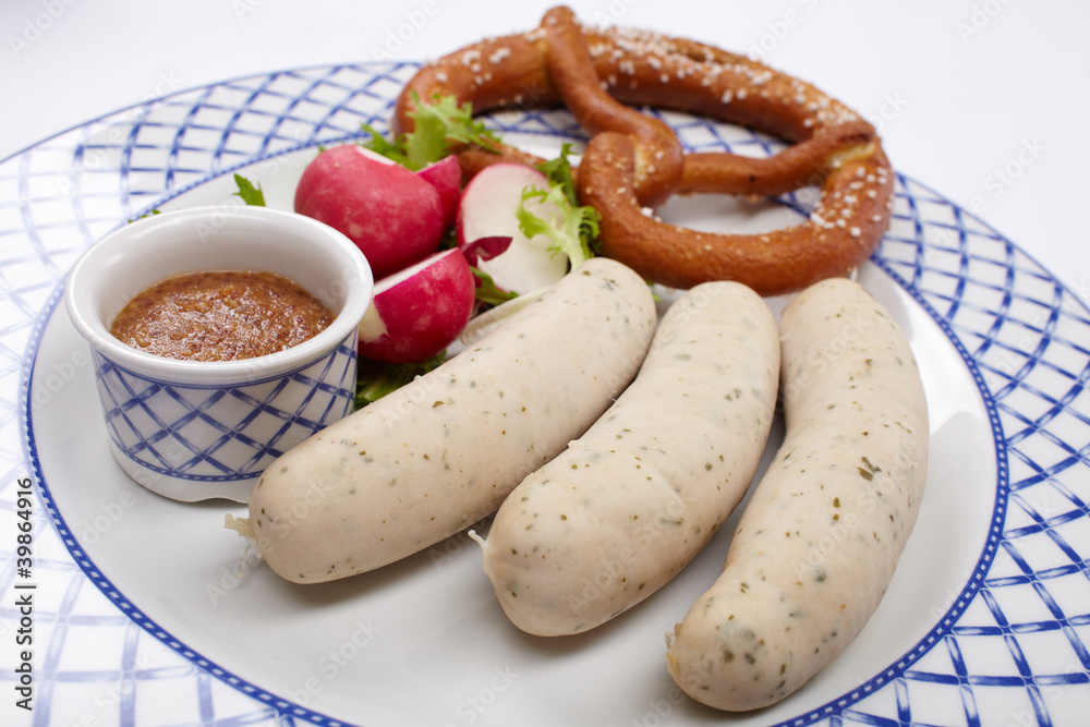 sausages with pretzel