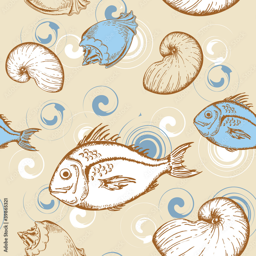 marine seamless pattern marine seamless pattern