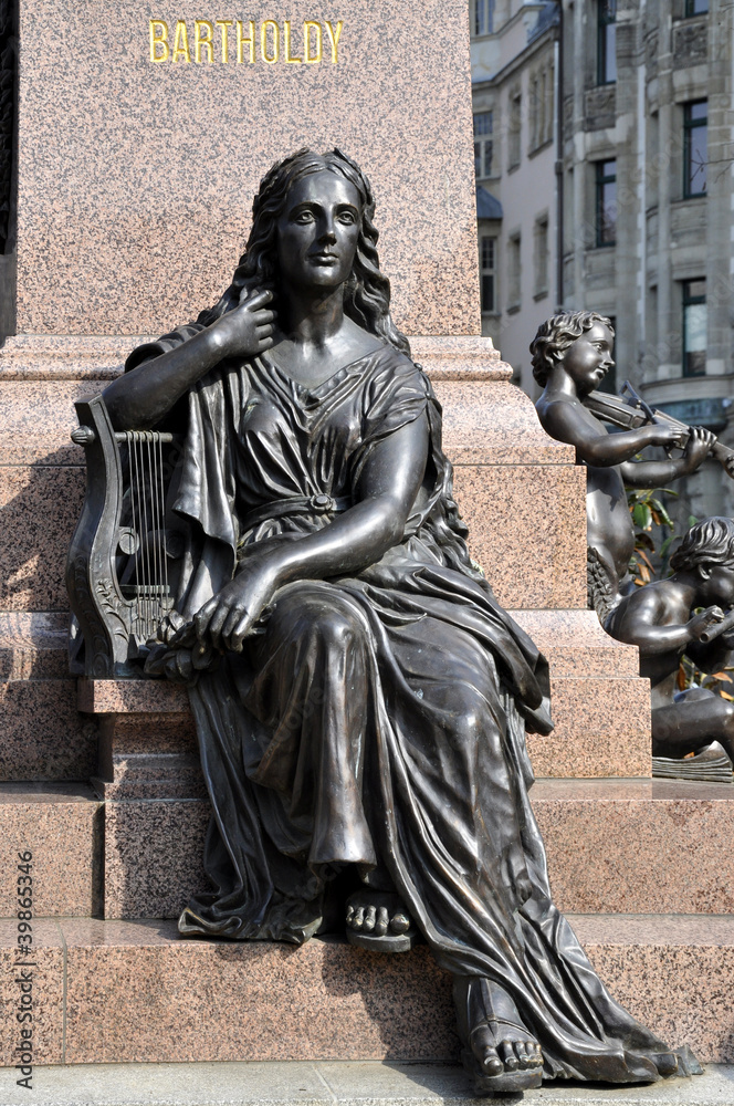 Fototapeta premium Felix Mendelssohn Bartholdy Denkmal Leipzig